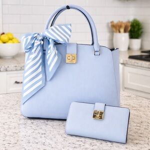 ☀️Kate Spade Phoebe Large Satchel & Matching Wallet - North Star - NWT